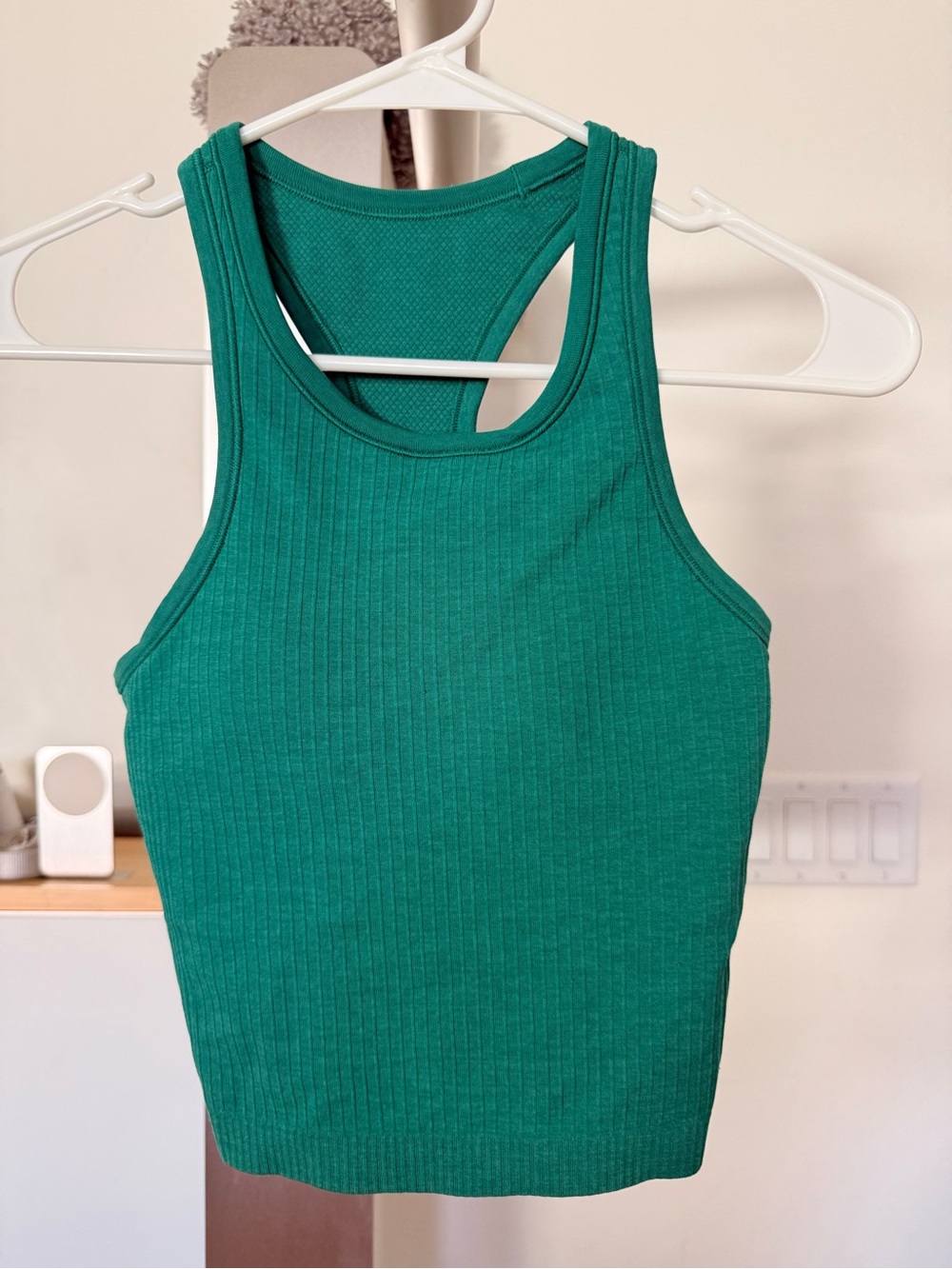 lululemon Ebb to Street Ribbed Racerback Built-in Bra Tank - Cascadia Green 4